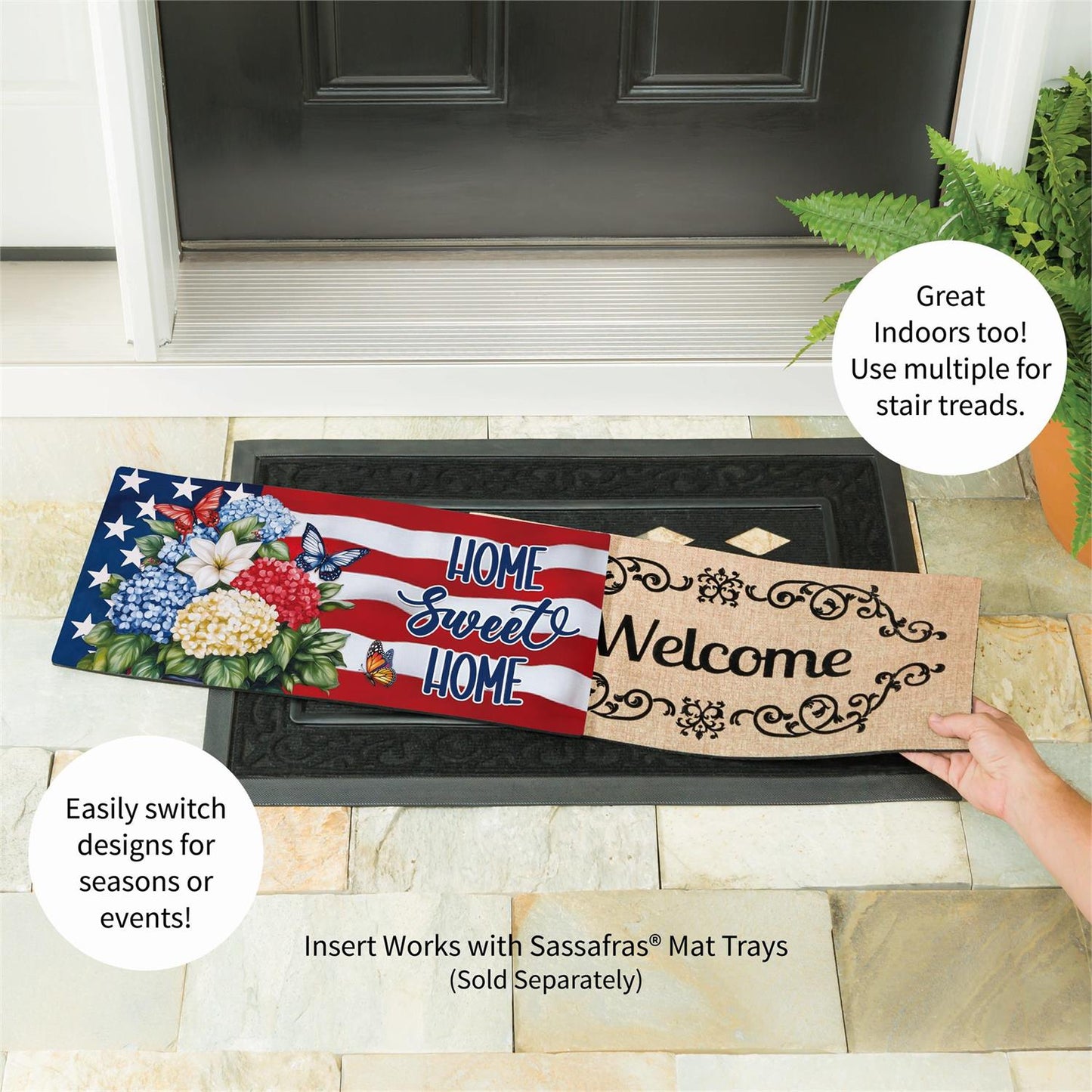 Sassafras Insert - Patriotic Hydrangeas