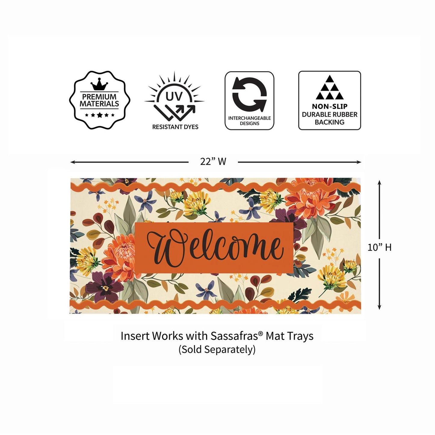 Sassafras Mat - Fall Floral Welcome