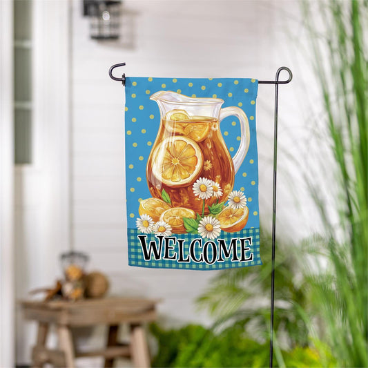 Garden Flag - Sweet Tea Welcome Suede