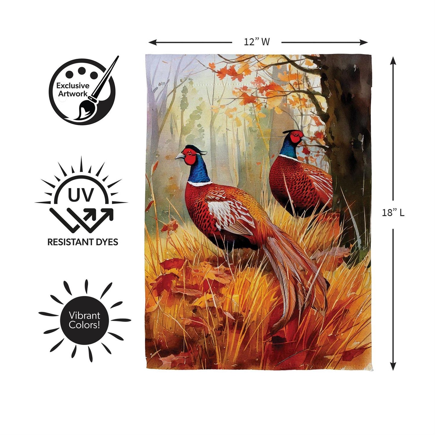 Garden Flag - Forest Pheasants