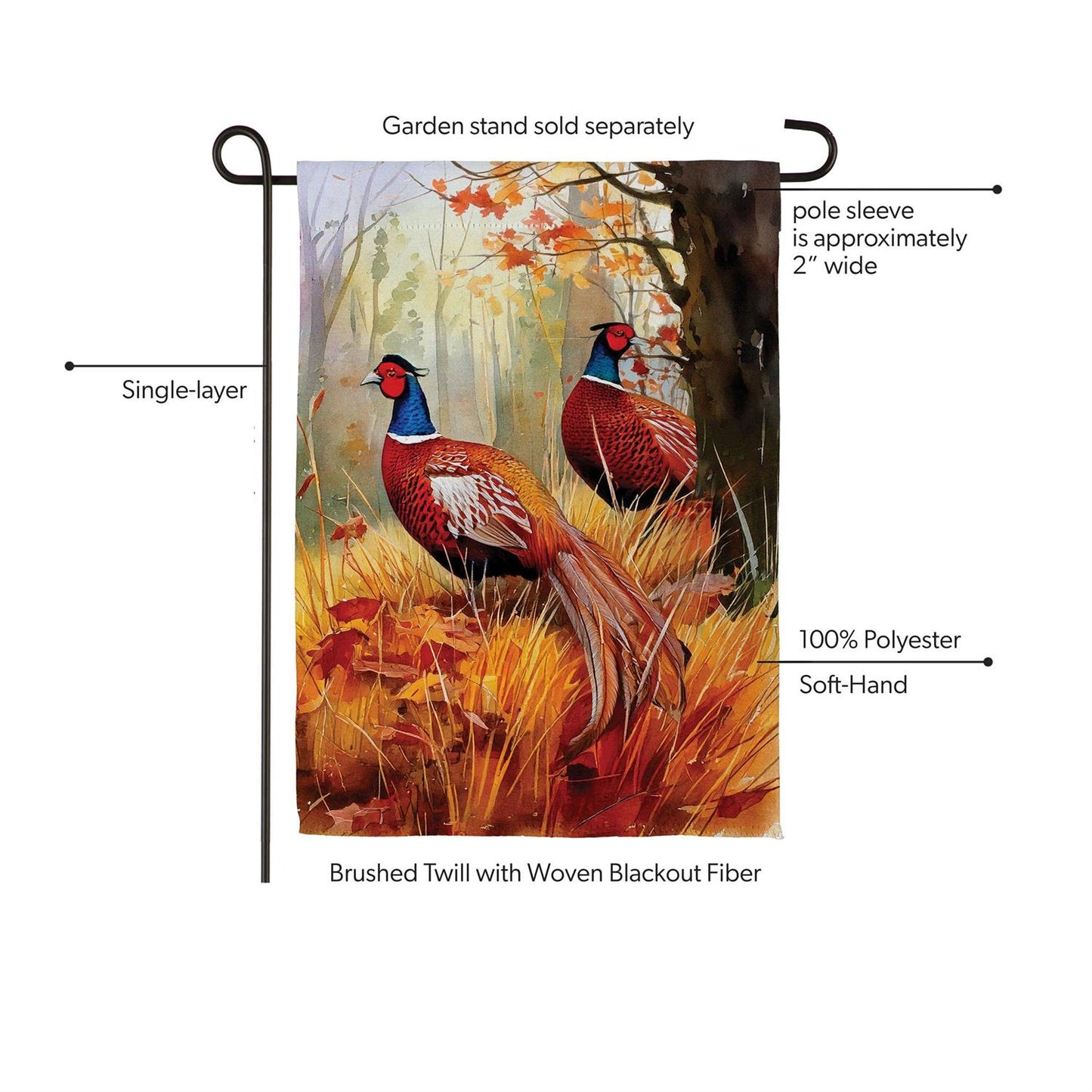 Garden Flag - Forest Pheasants