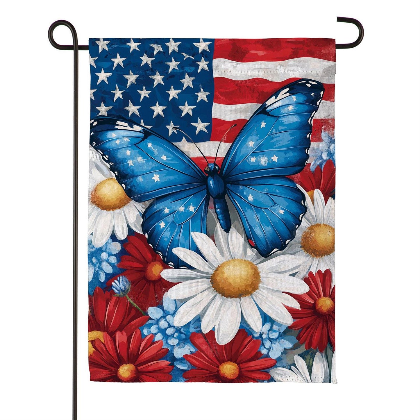 Garden Flag - Patriotic Butterfly Suede