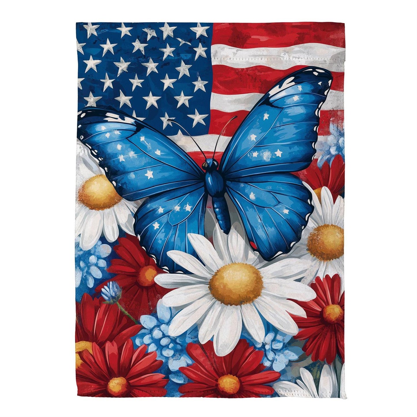 Garden Flag - Patriotic Butterfly Suede