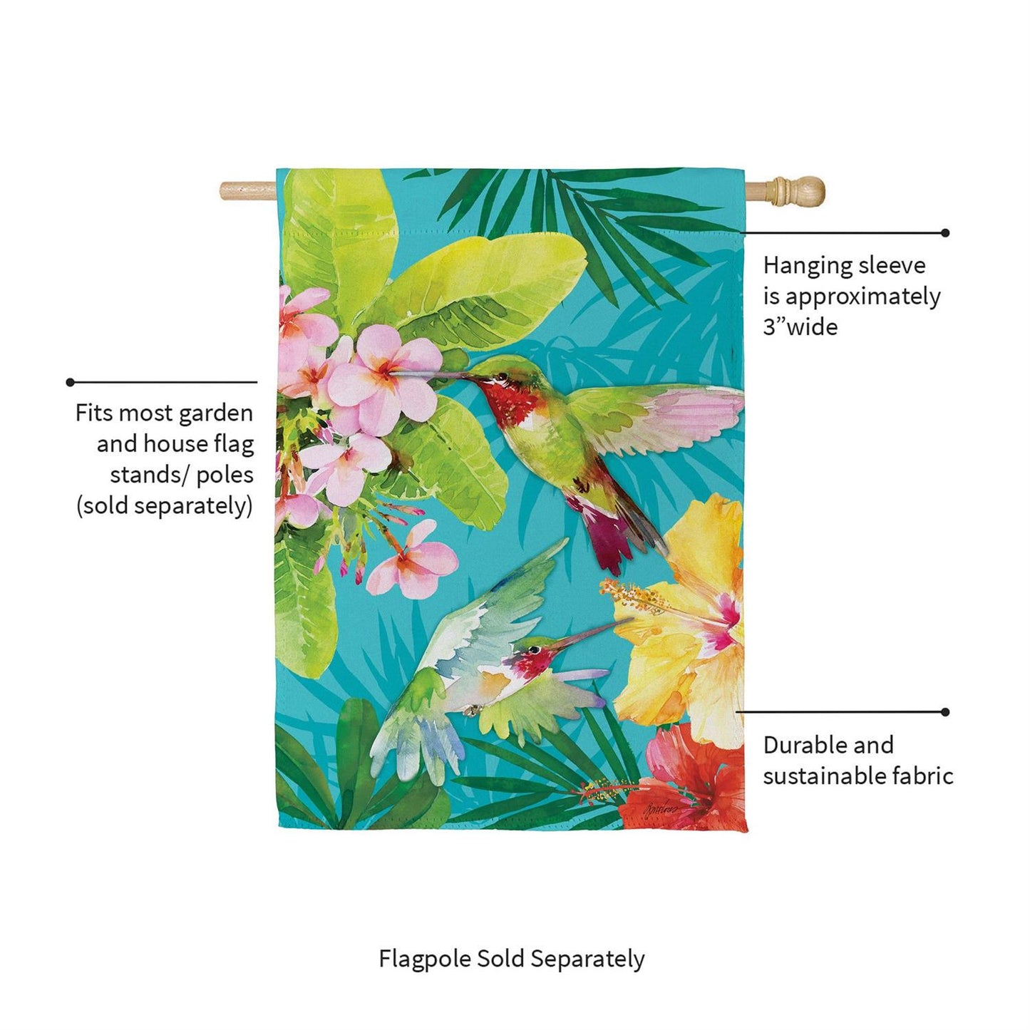 House Flag - Paradise Birds Suede
