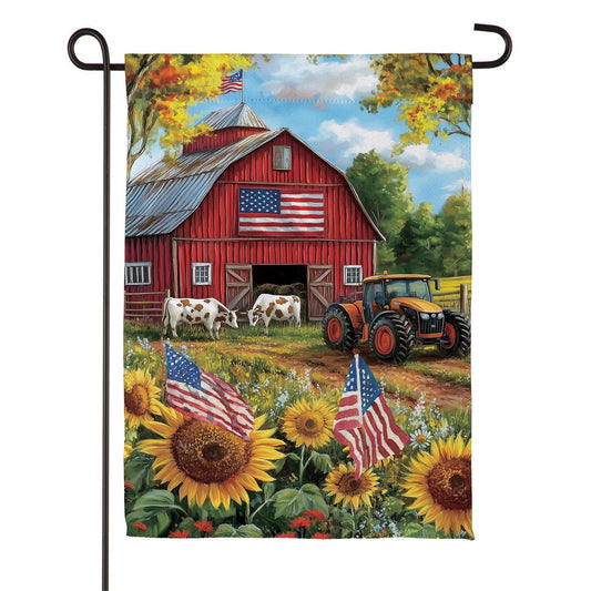 Garden Flag - Patriotic Land Suede