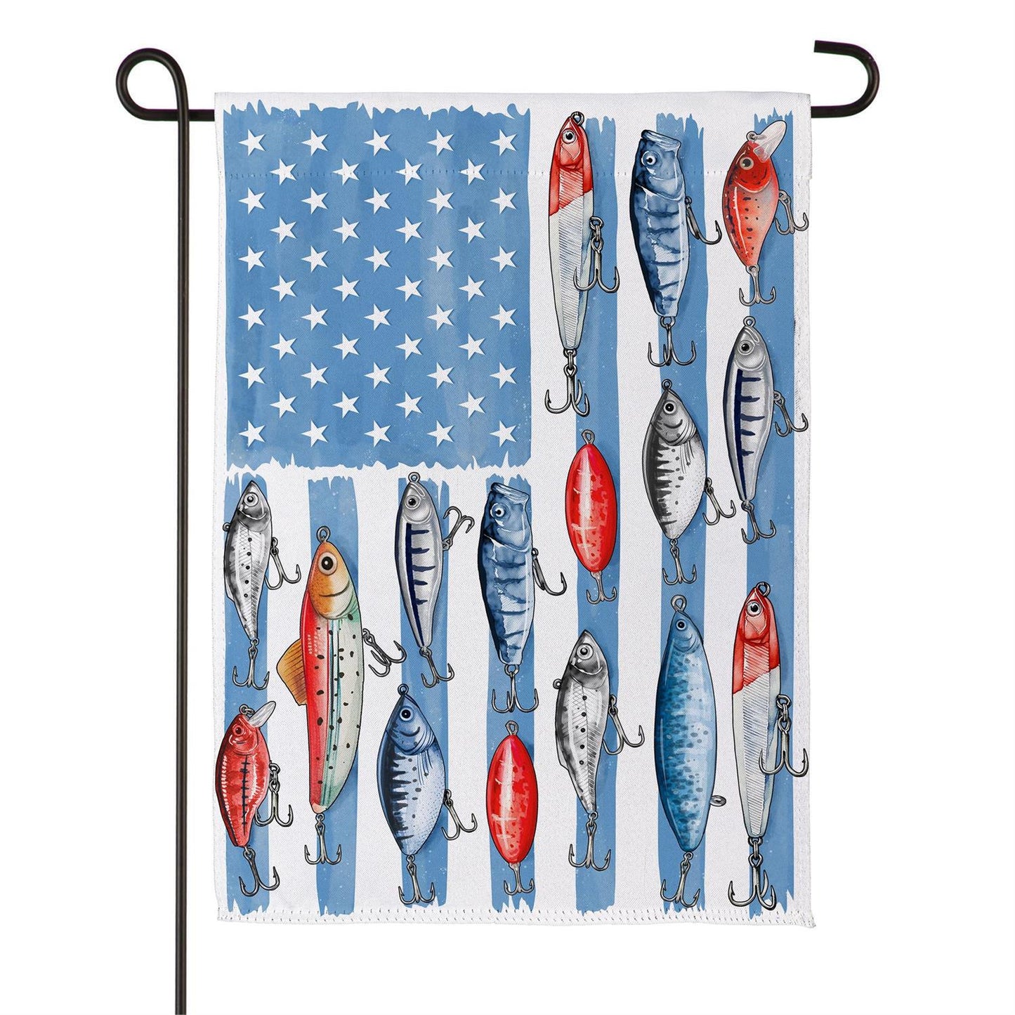 Garden Flag - Fishing Life Suede