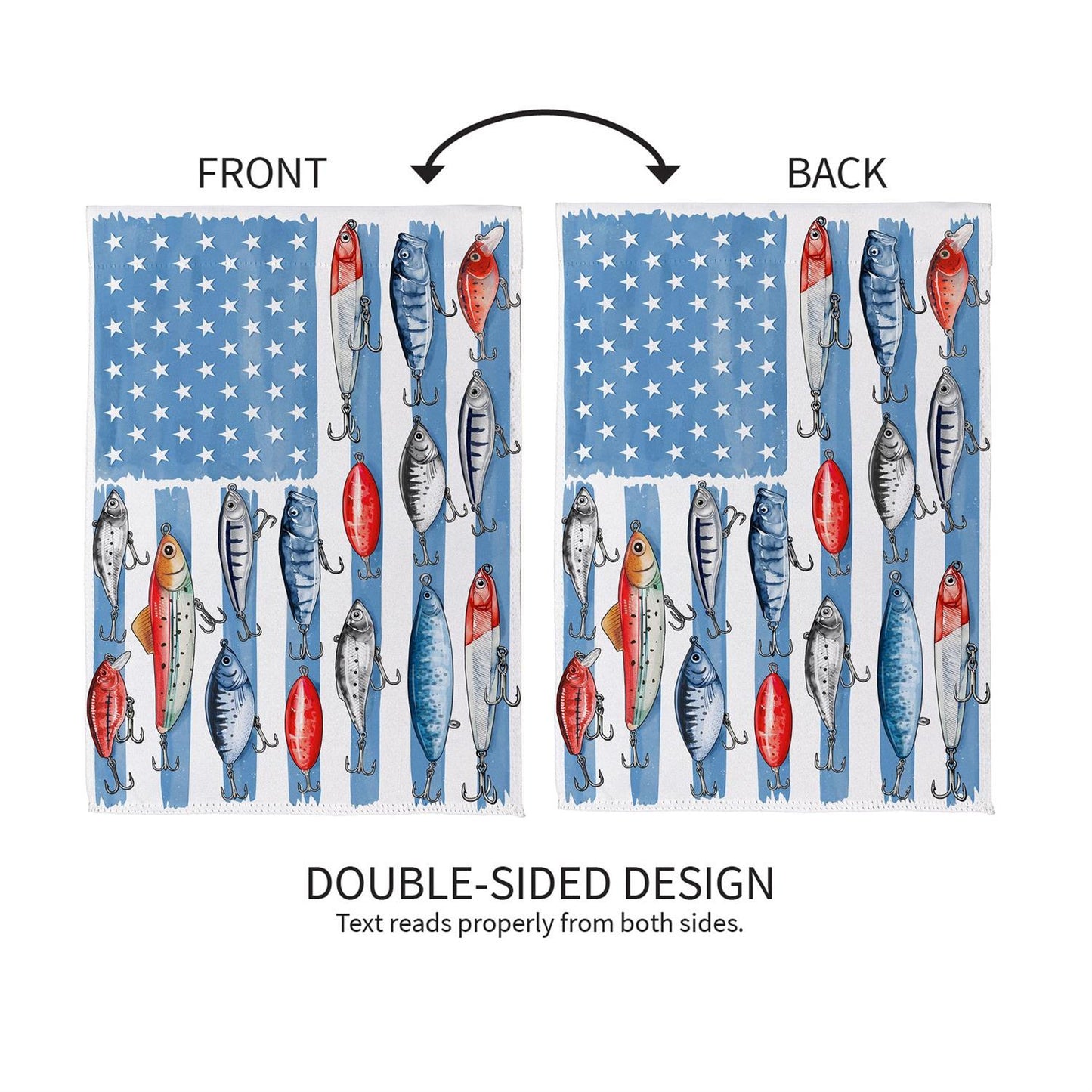 Garden Flag - Fishing Life Suede