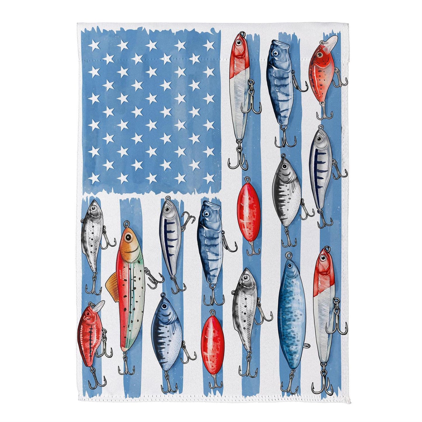 Garden Flag - Fishing Life Suede