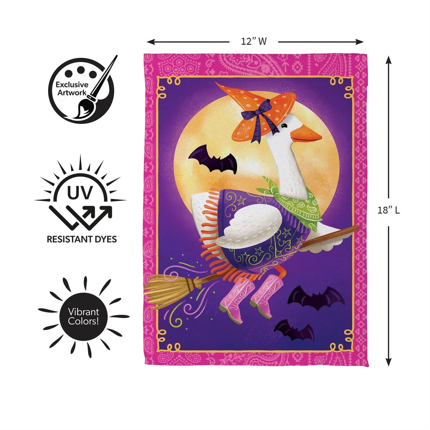 Garden Flag - Witchy Goose