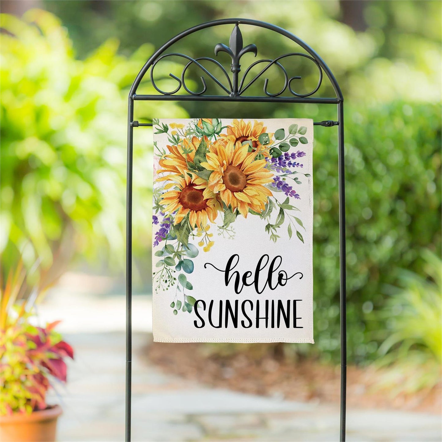 Garden Flag - Hello Sunshine Sunflower Suede