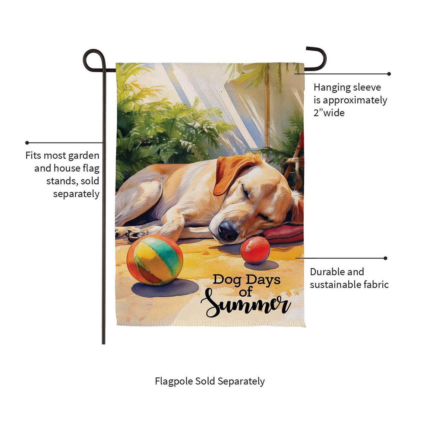 Garden Flag - Dog Days of Summer Suede