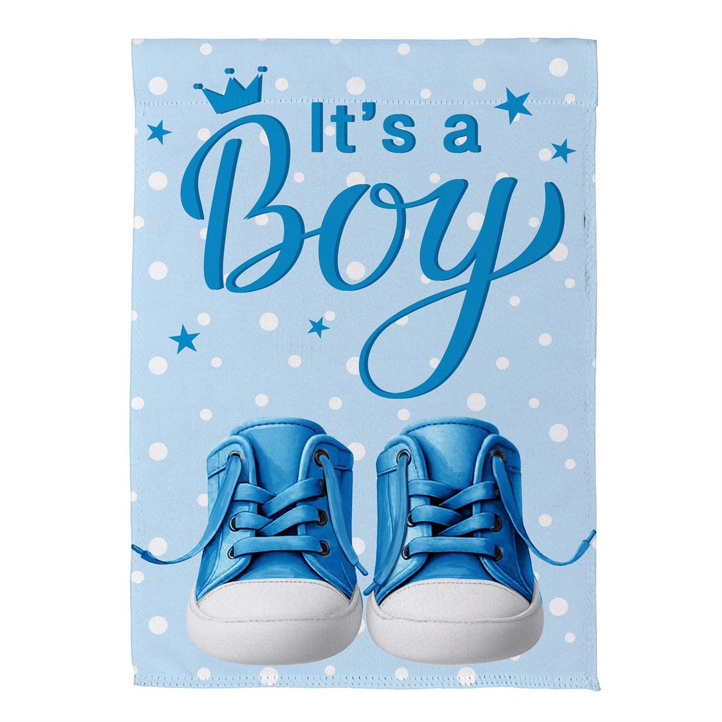 Garden Flag - Its a Boy Blue Suede