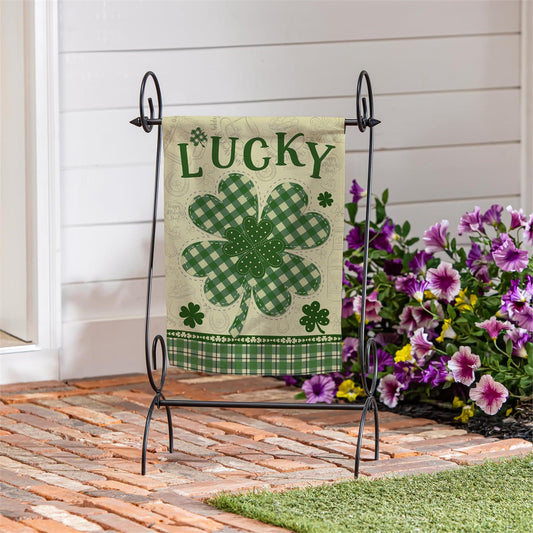 Garden Flag - Lucky Clover Suede