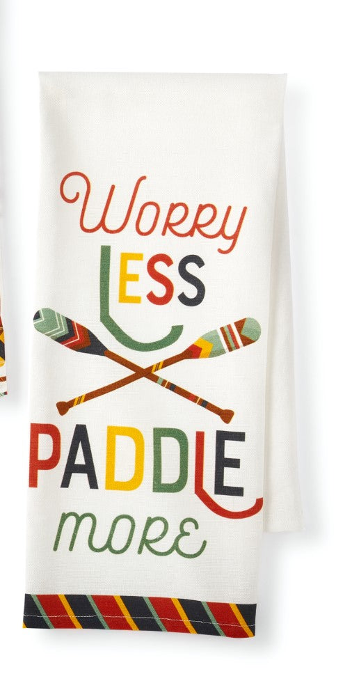 Tea Towel - Worry Less Paddle More