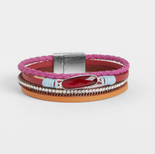 Keiko Magnetic Bracelet - Red