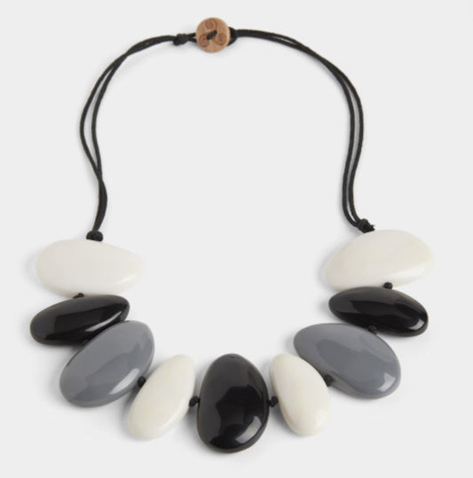 Jani Necklace - Blk/Wht