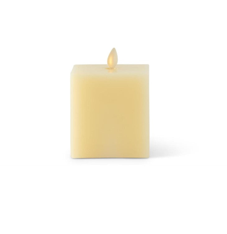 4x5.75" Ivory Square Luminara Candle