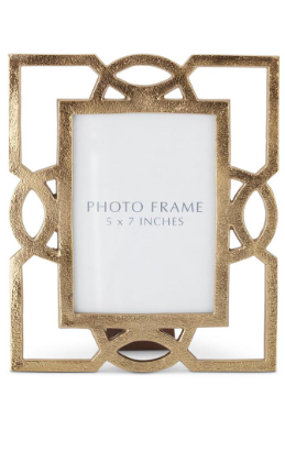 5x7 Textured Gold Metal Cutout Frame