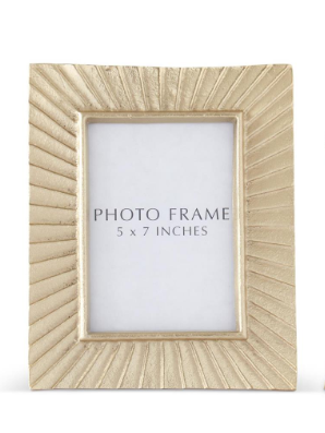 Frame - 5x7 Gold Metal Sunburst Embossed