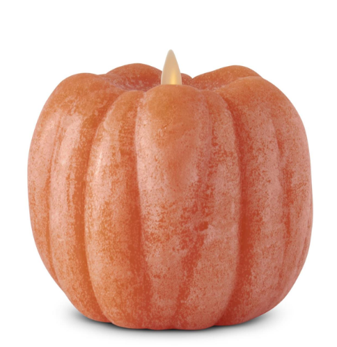 4.5" Orange Wax Pumpkin Luminara Candle