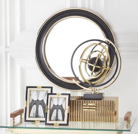 4x6 Frame - Black Cream & Gold Tile