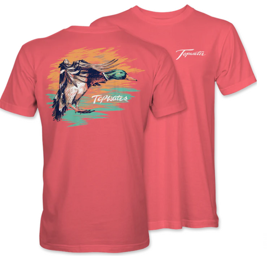 T-Shirt - Painterly Duck Coral