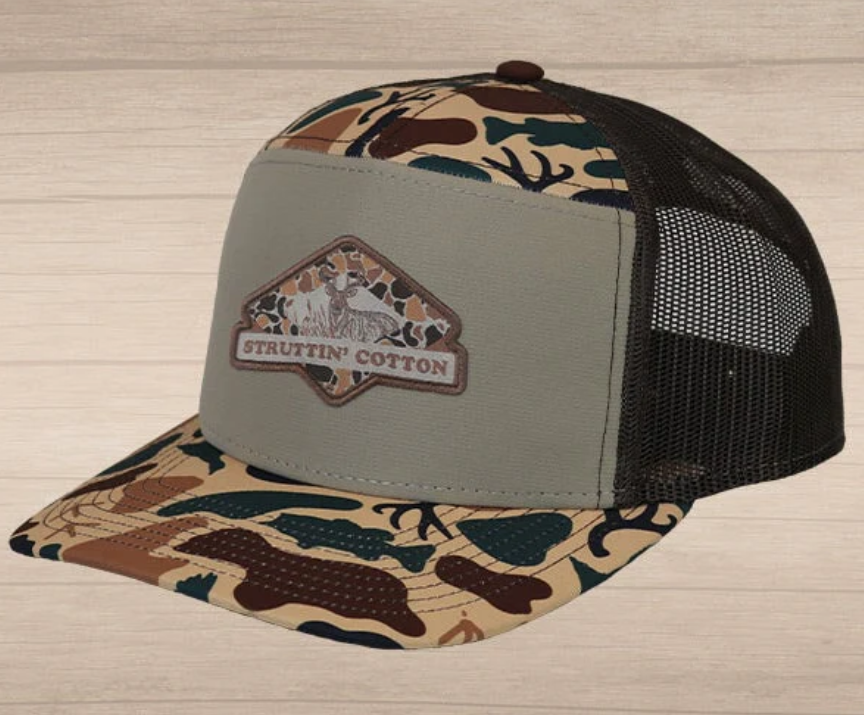 Hat - Diamond Buck Patch on Camo Panel