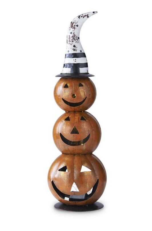 24" Black & White Hat LED Triple Stacked Jack-o-La
