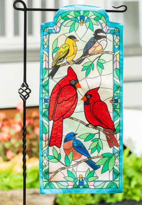 Impressions Flag - Stained Glass Songbirds