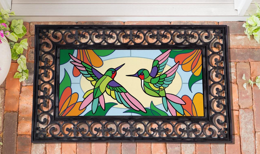 Sassafras Mat - Stained Glass Hummingbirds