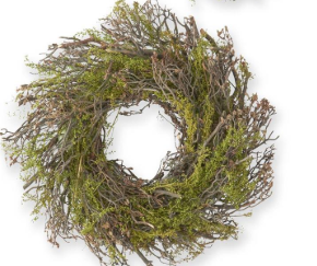 14" Twig & Green Seed Berry Wreath