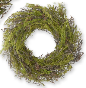 15" Twig & Green Seed Berry Wreath