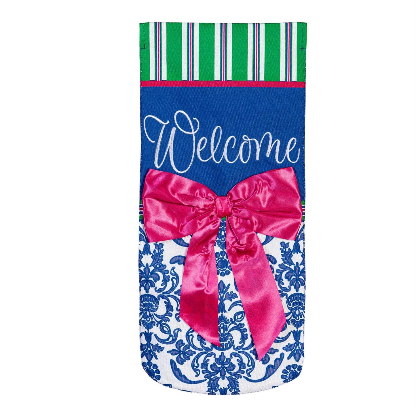 Impressions Flag - Welcome Bow Chinoiserie