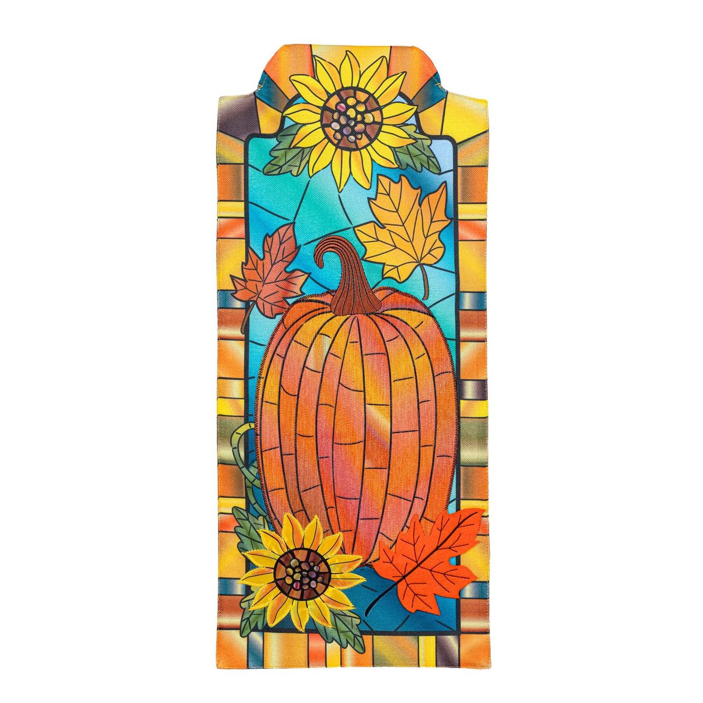 Impressions Flag - Fall Pumpkin Stained Glass
