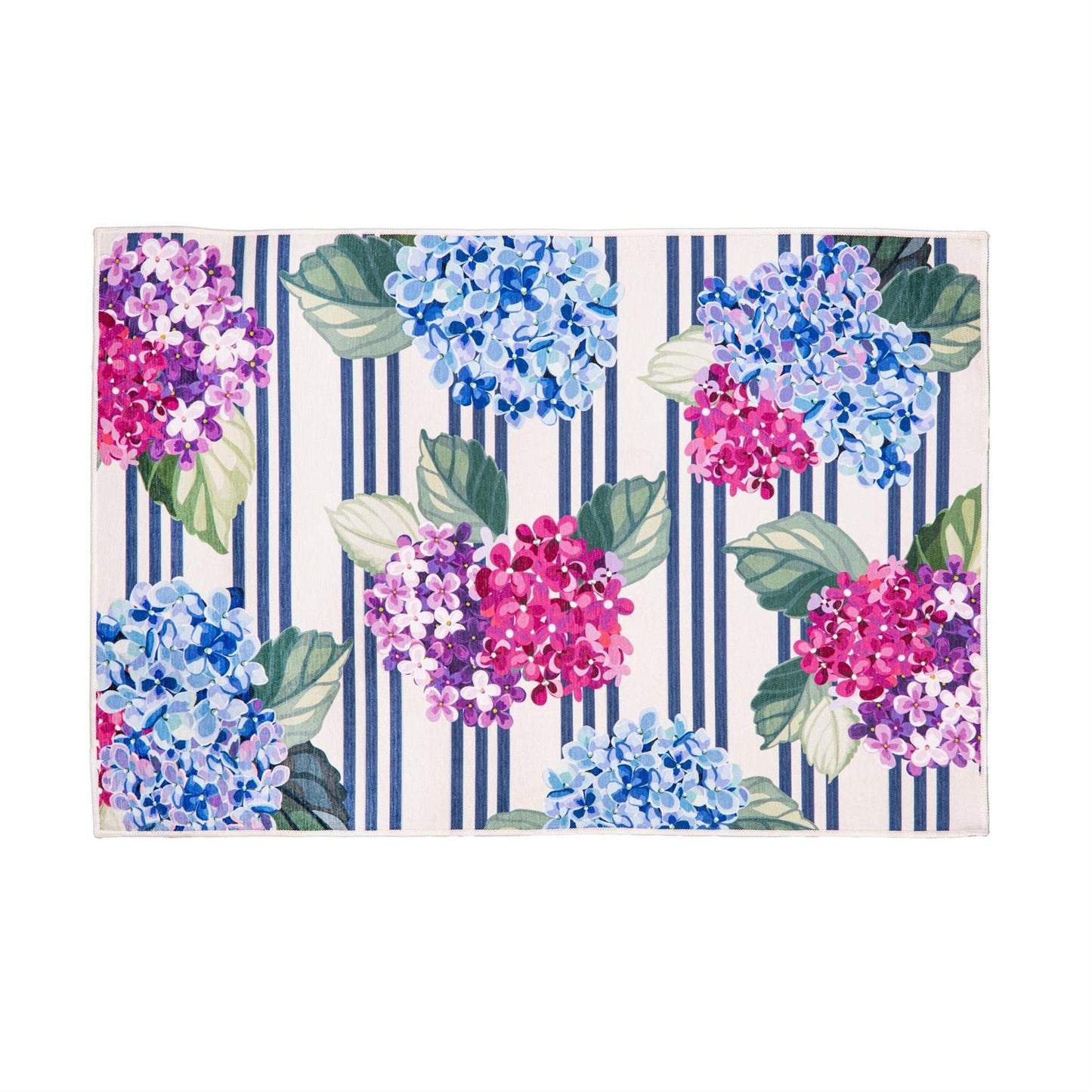 Washable Mat - Mat 24"x36" Hydrangea Stripe