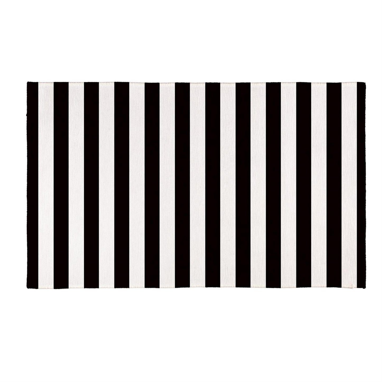 24x36 Washable Mat - Black & White Stripes
