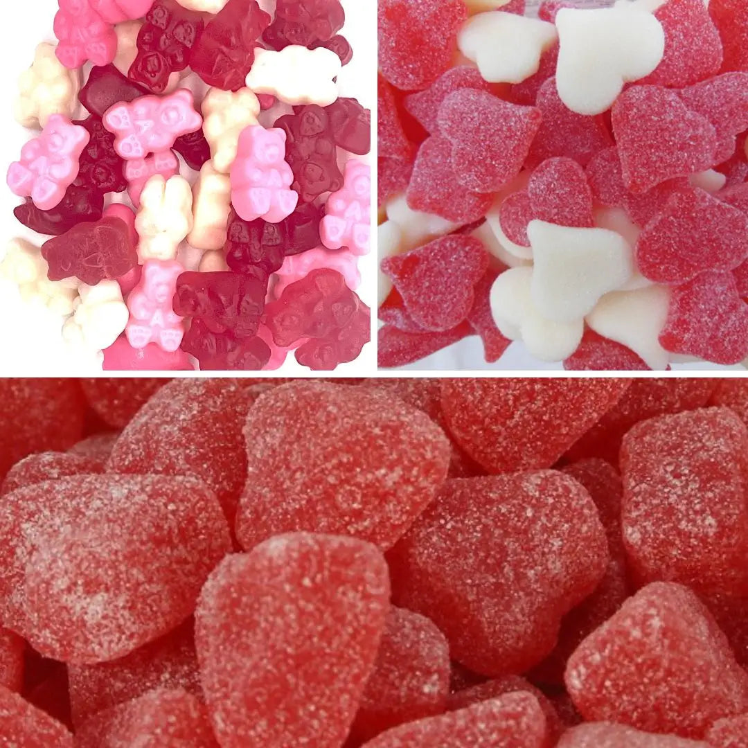 Triple Gummy Heart Valentine Candy Pint Jar