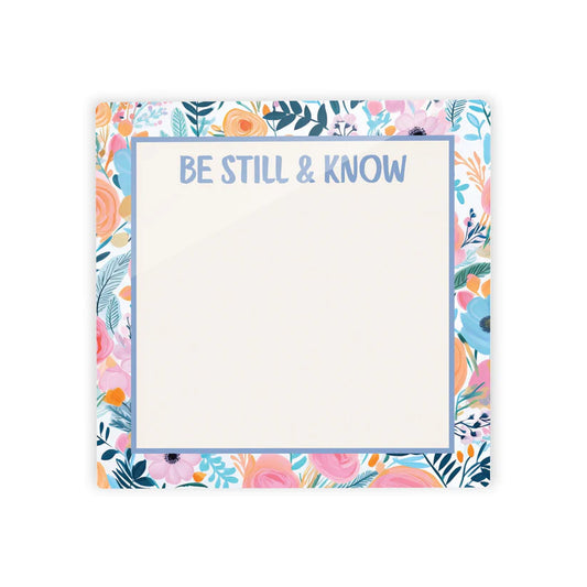 4x4 Glass Tile - Clear Reminder Be Still