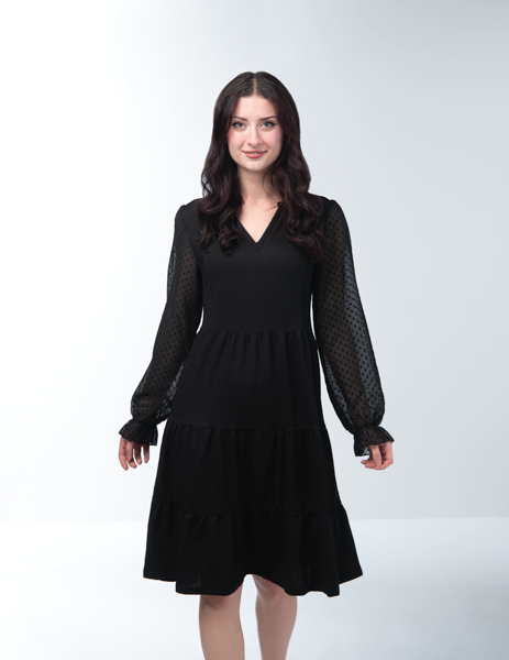 Tiered Dress - Black