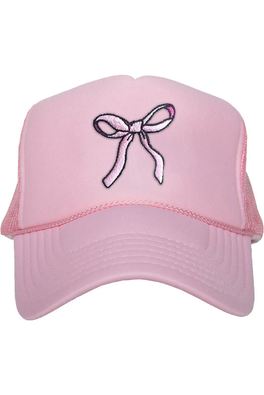 Coquette Pink Bow Foam Trucker Hat