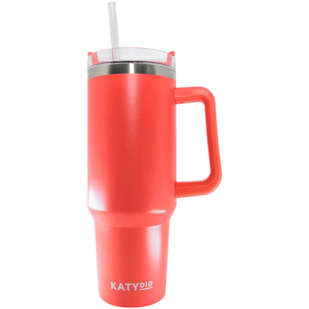 Tumbler Cup w/ Handle - Hot Coral