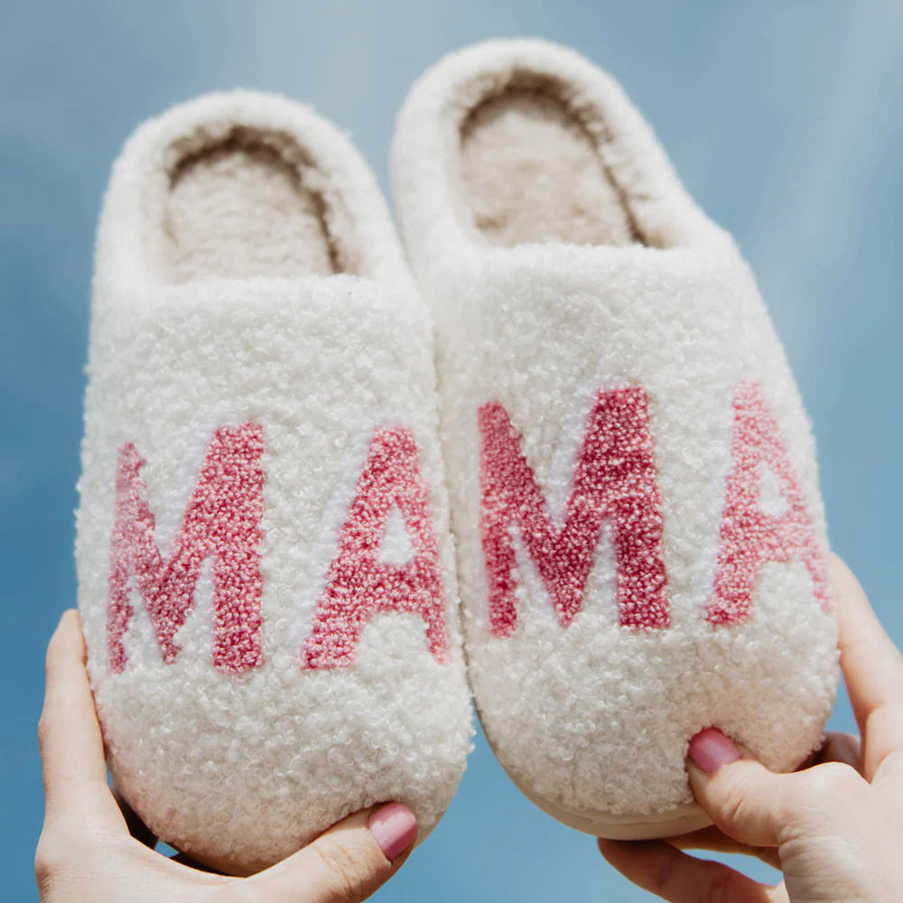 Pink MAMA Slippers L/XL