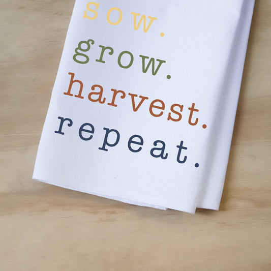 Tea Towel - Sow Grow Harvest