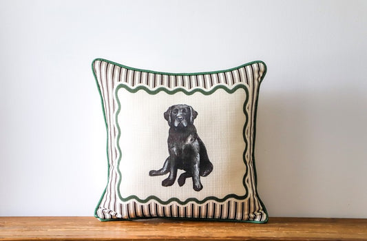Pillow - Black Lab Wiggle