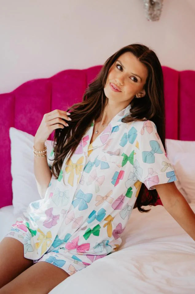 Colored Coquette Bows Loungewear Set