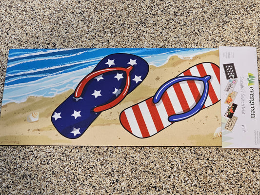 Sassafras Mat - Patriotic Flip Flop