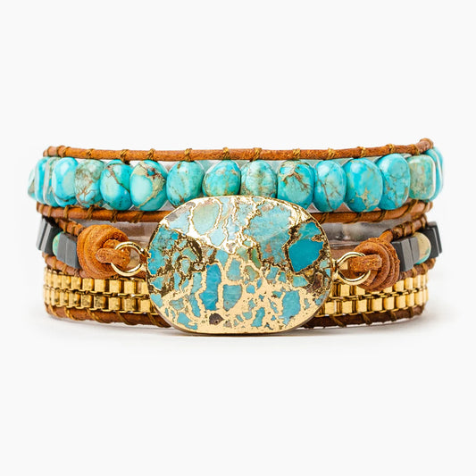 Turquoise Calming Energy Wrap Bracelet