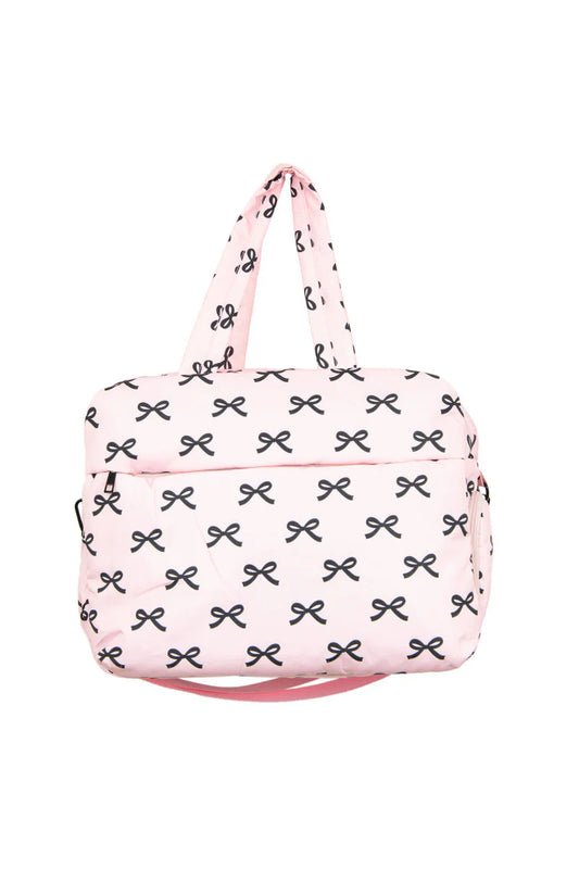 Black & Pink Mini Bows Weekender Bag