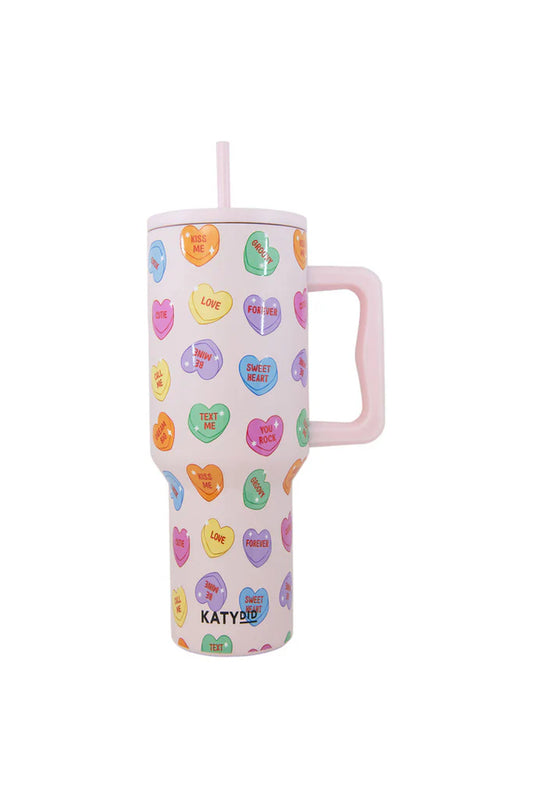 Tumbler w/ Handle - Candy Heart Valentin