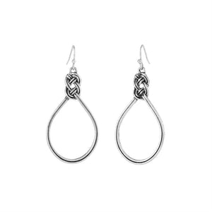Whispers Knotted Tear Drop Earrings